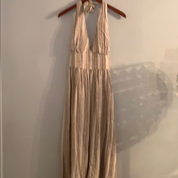 Linen blend Halter sundress NWT - Picture 2 of 9